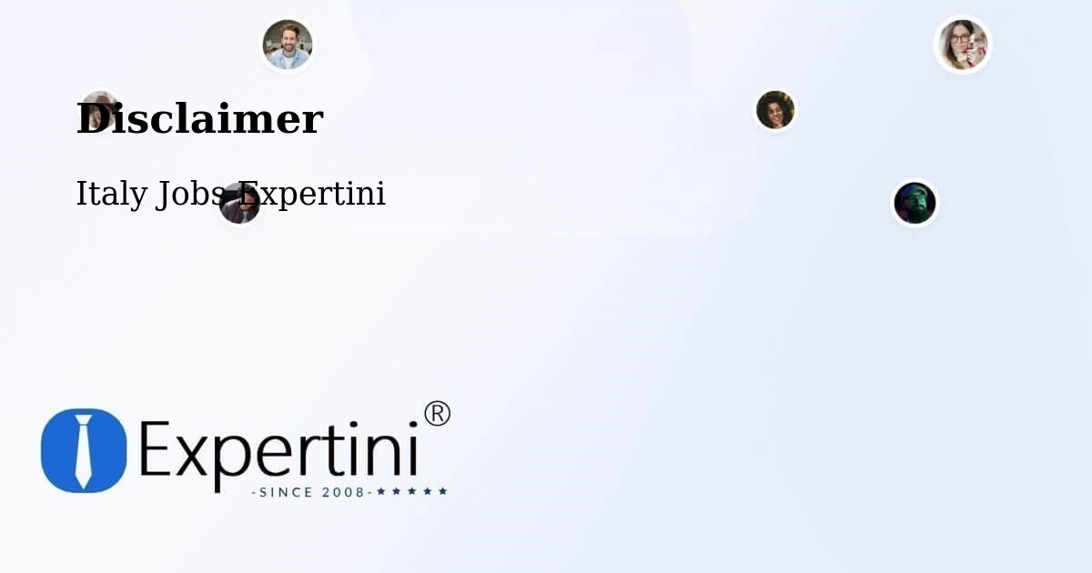 Disclaimer – Odolo - Italy Jobs Expertini